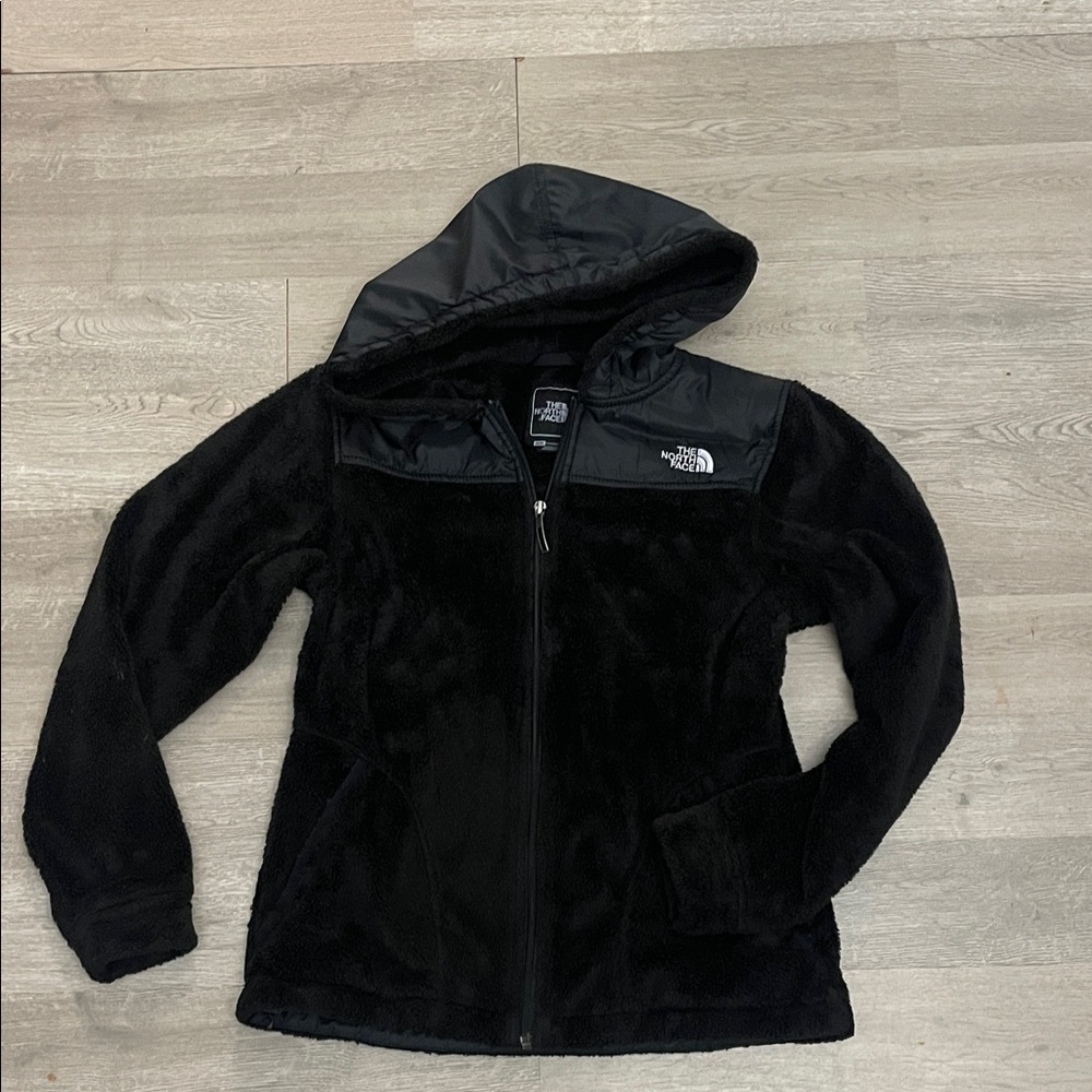 The North Face Womens Medium Black Hooded Fleece Jacket